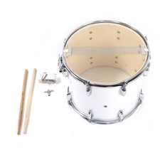 Hot selling 14 x10 inches Marching Drum Drumsticks Key Strap White---