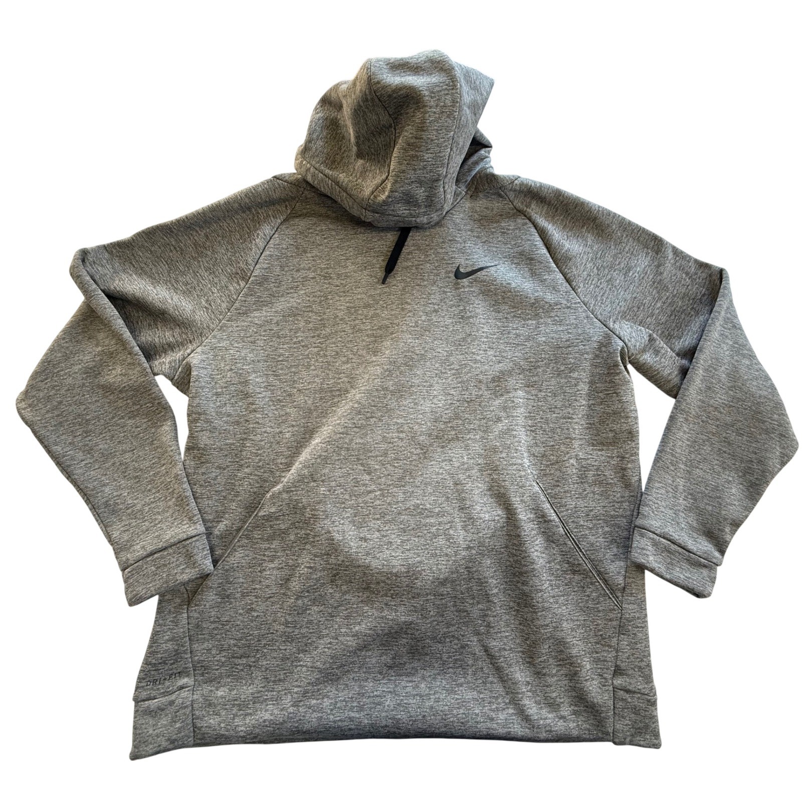 Nike Dri-FIT Hoodie Mens XXL Gray Heathered Training Pullover Sweatshirt