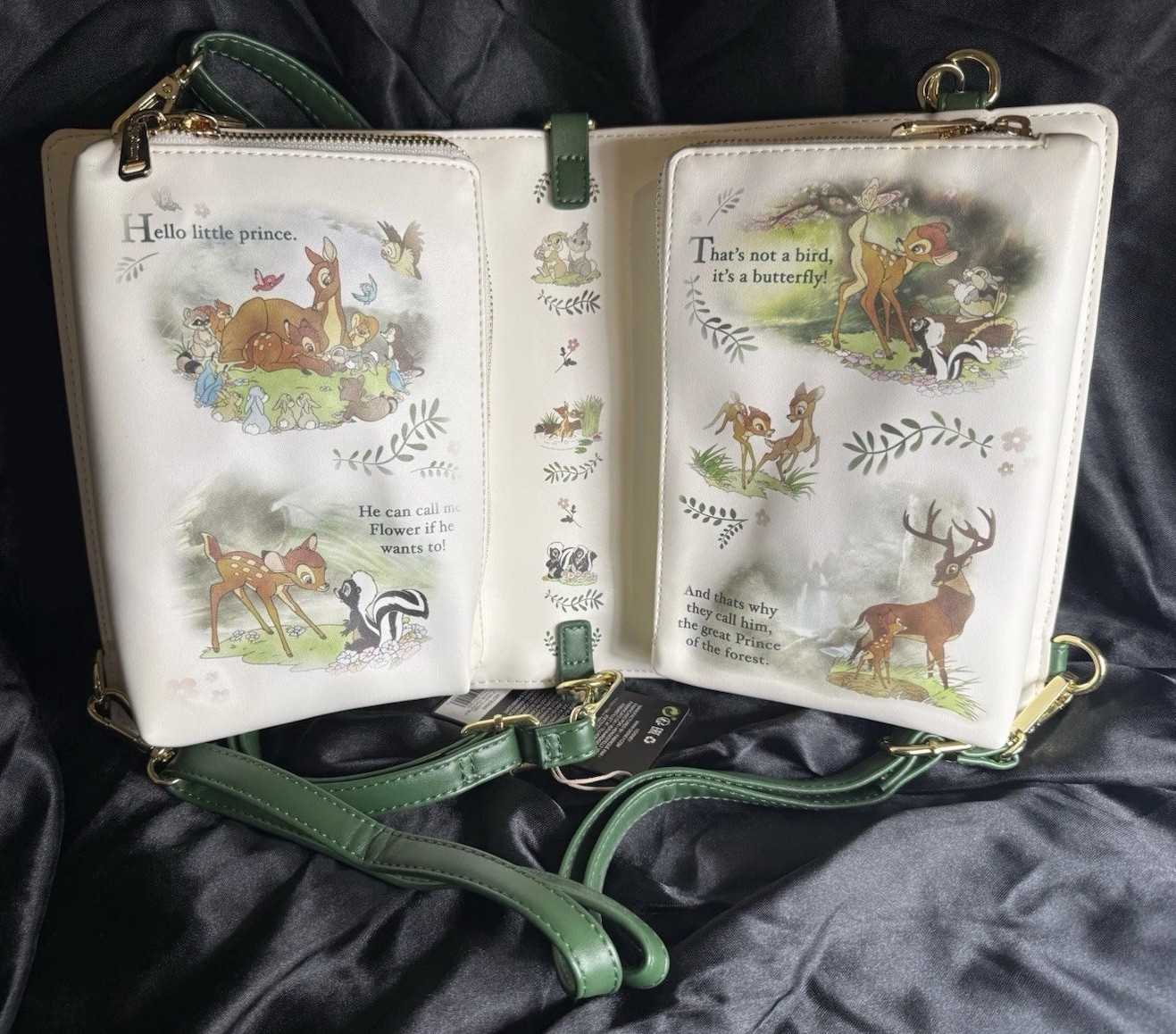 Loungefly Disney Classic Books Bambi Convertible Crossbody Backpack Bag Rare NWT