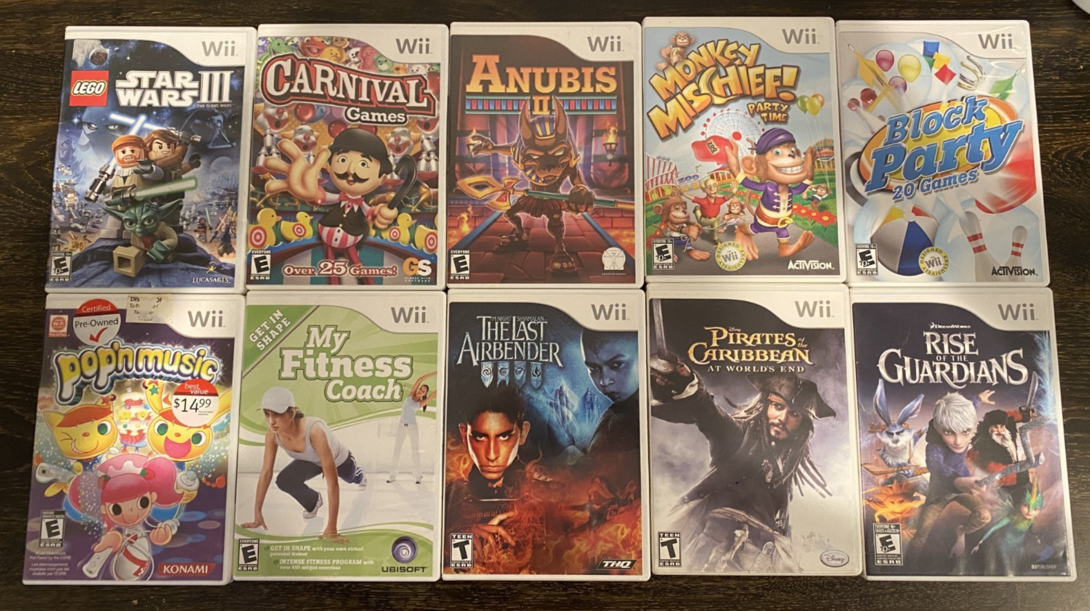 Lot of 10 Wii Games (pre-owned)