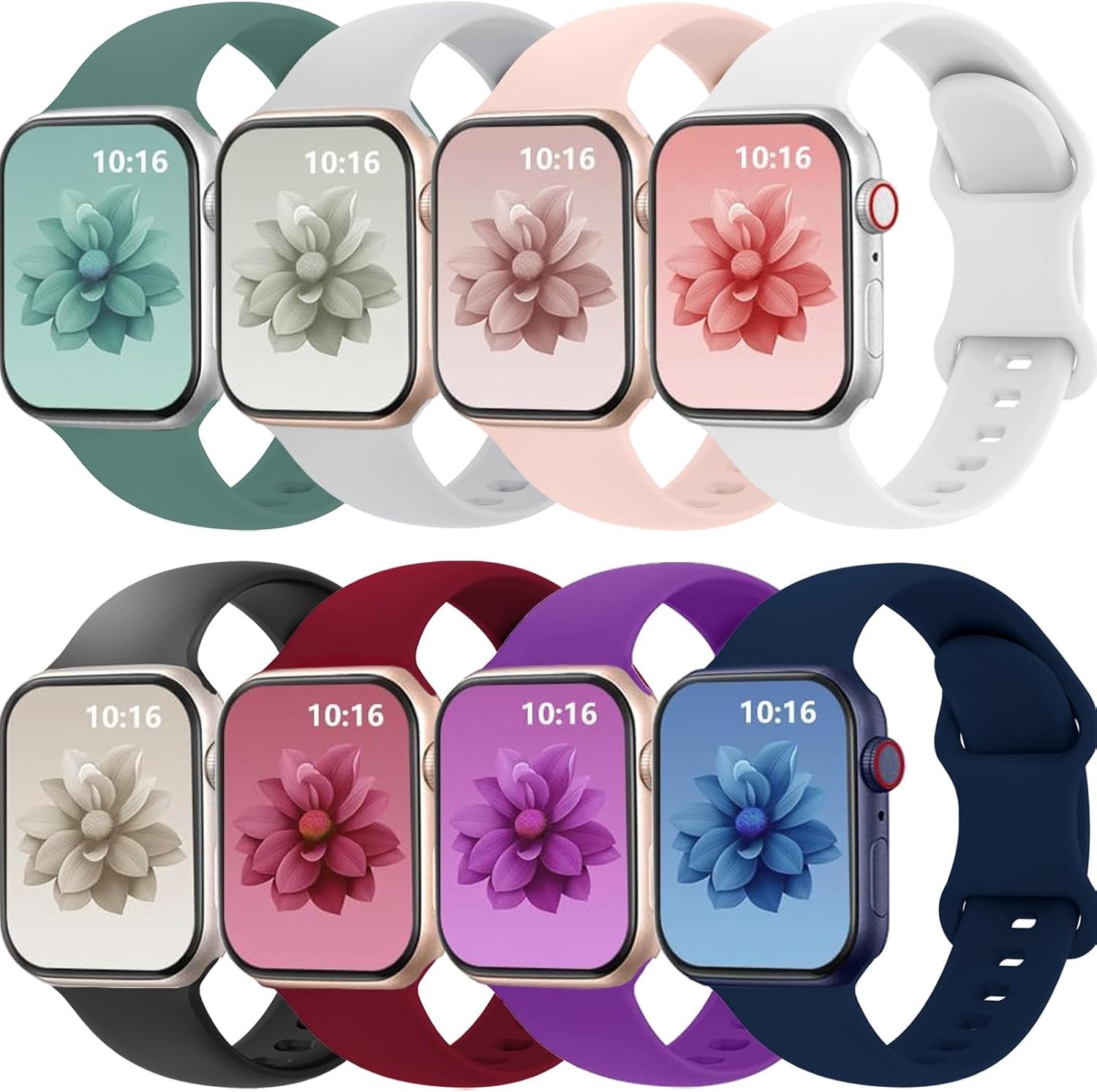12 Pack Breathable Sport Strap Compatible with iWatch Ultra Series 8 40mm