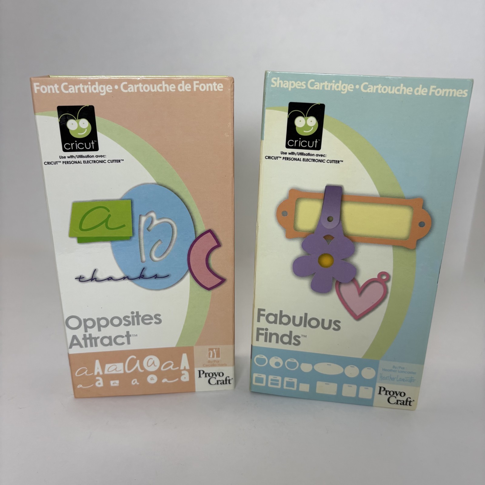 Cricut Fonts Cartridge "Opposite Attract"  And  FABULOUS FINDS- Complete! Bundle