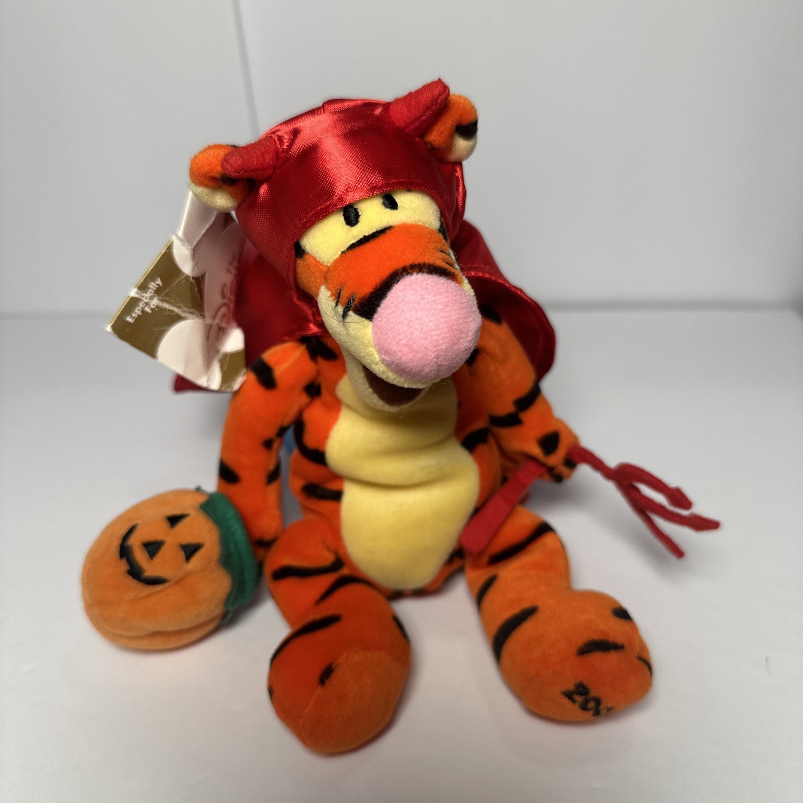 Disney Winnie The Pooh Bear Devil Tigger Bean Bag Plush Halloween with Tags