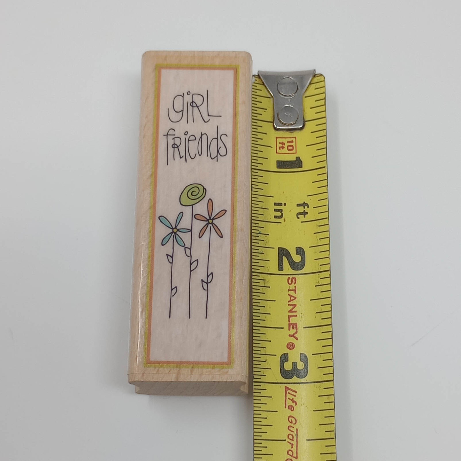 G Studio Girl Friends Flowers Kolette Hall Wood Mounted Rubber Stamp