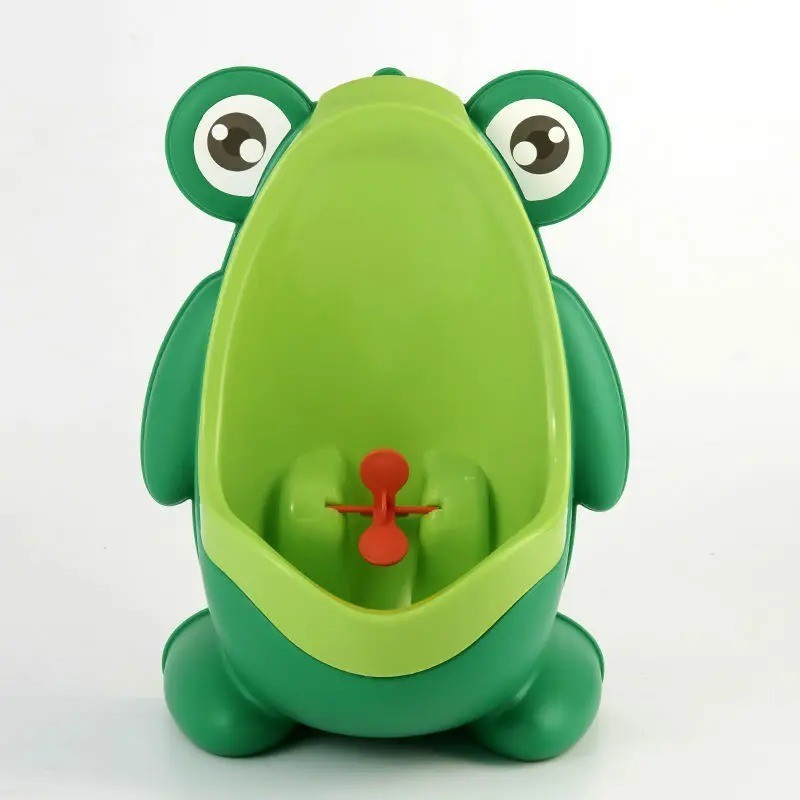 Cute Frog Potty Training Urinal for Boys with Funny Aiming Target - GREENISH