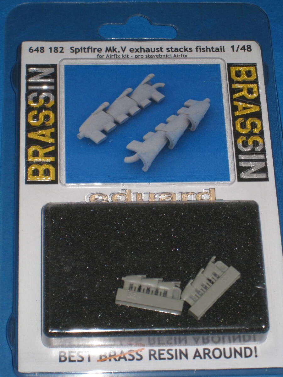 Eduard Brassin 1/48 Spitfire Mk. V fishtail exhaust pipe AirFix Eduard BRASSIN 6