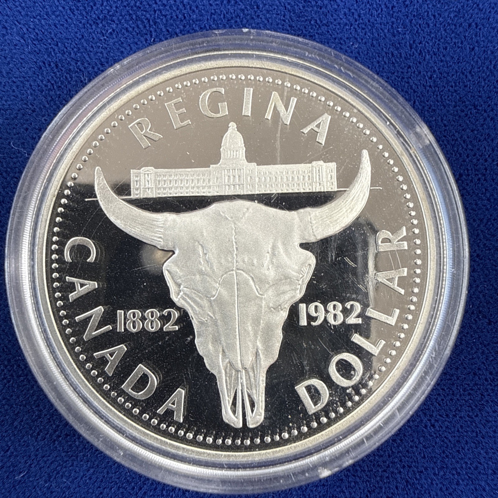 1982 Canada Proof Commemorative Silver Dollar - Regina Dollar