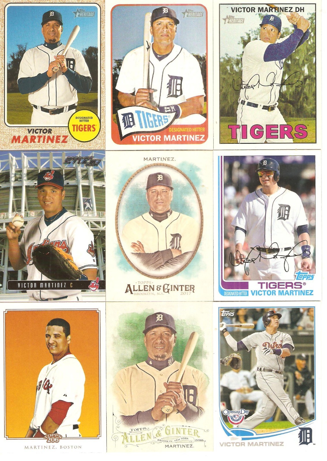 100 CARD VICTOR MARTINEZ BASEBALL CARD LOT