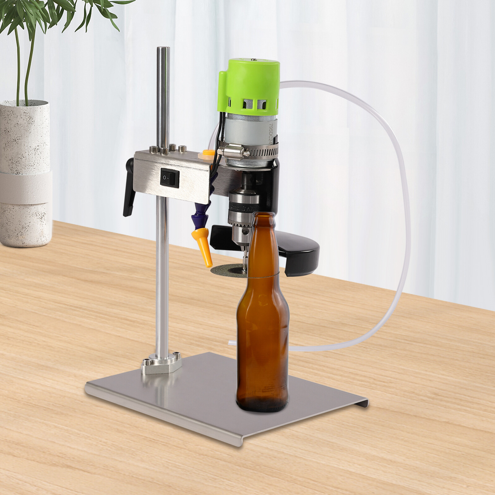 NEW Electric Glass Bottle Cutter 150w Glassware Cutting Machine & 3* Saw Blades