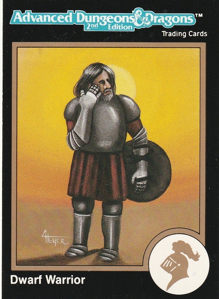 1992 ADVANCED D & D 2ND EDITION SINGLE TRADING CARD #535 DWARF WARRIOR
