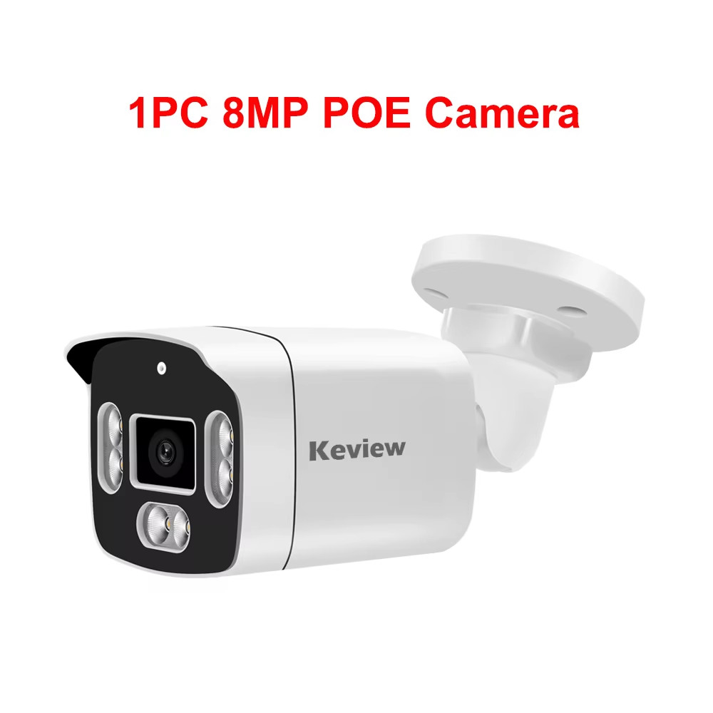 4K Poe Video Surveillance Camera IP Onvif Audio 48V POE or DC 12V 4MP 8MP Night 