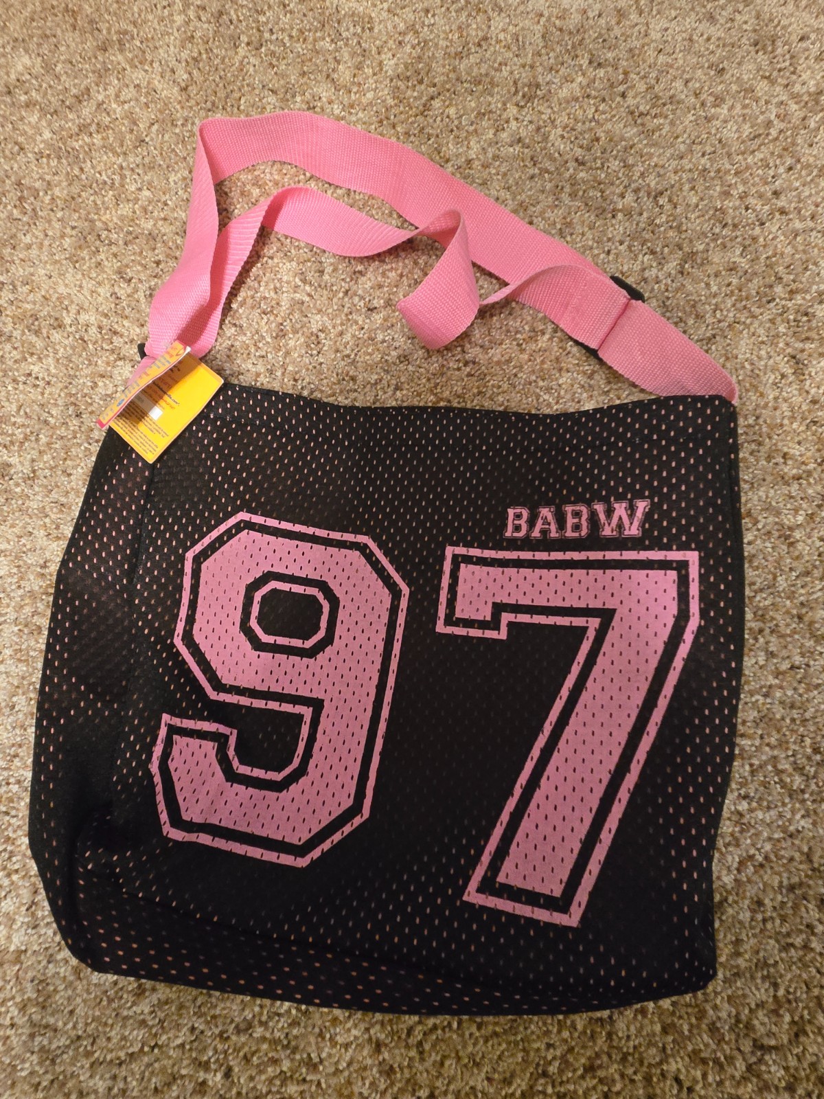2010 Build a Bear Commemorative 97 BABW Tote bag Black Pink Letters New with Tag