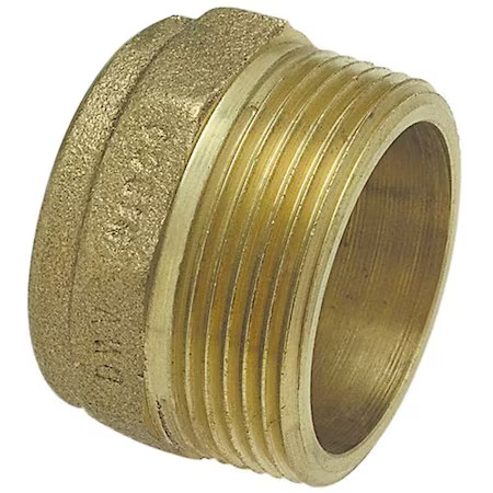 Nibco E030900 Straight, Bronze, Cup 3 In, Mnpt 3 In