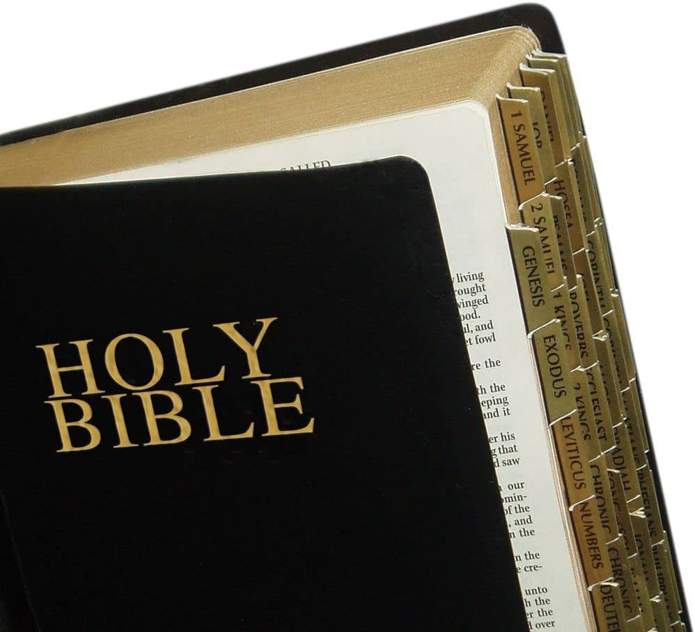 Gold-Colored Bible Indexing Tabs, Old & New Testament plus Catholic Books, 90 Ta