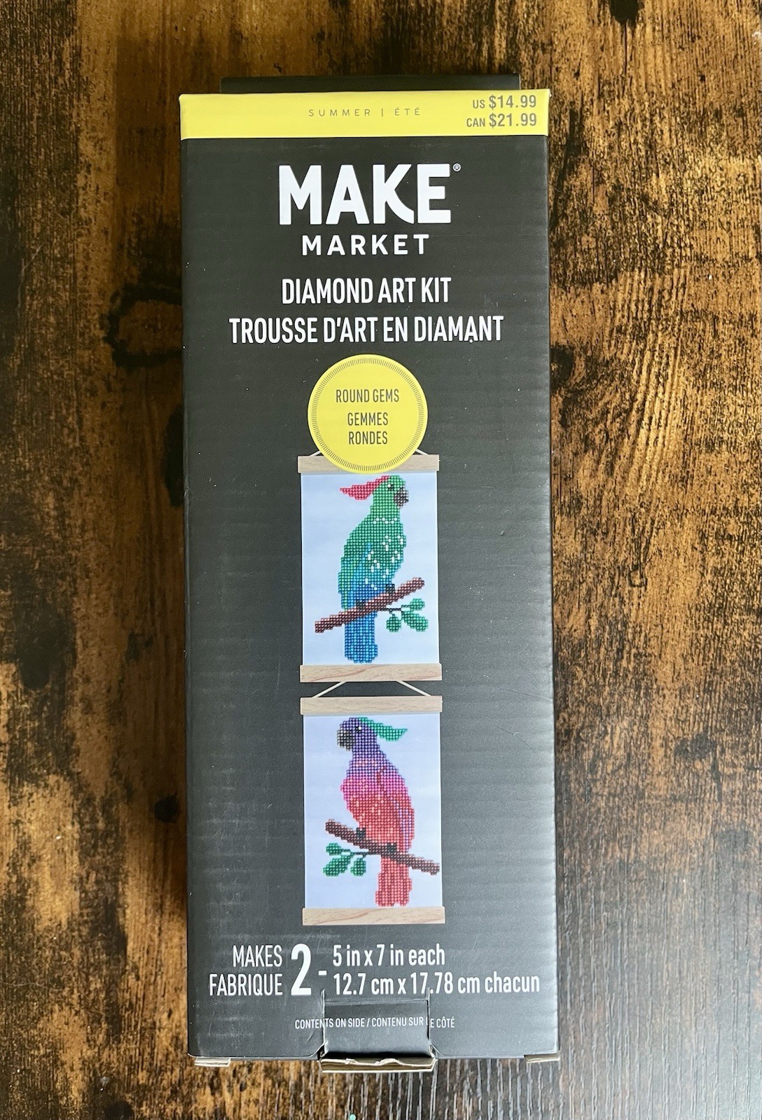 Make Market Diamond Art Kit, Birds, 5 in x 7 in, 2 Projects