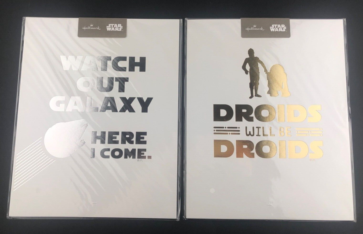 Star Wars Lot of 2 Different Prints Signs Poster Wall Art 8x10 Hallmark