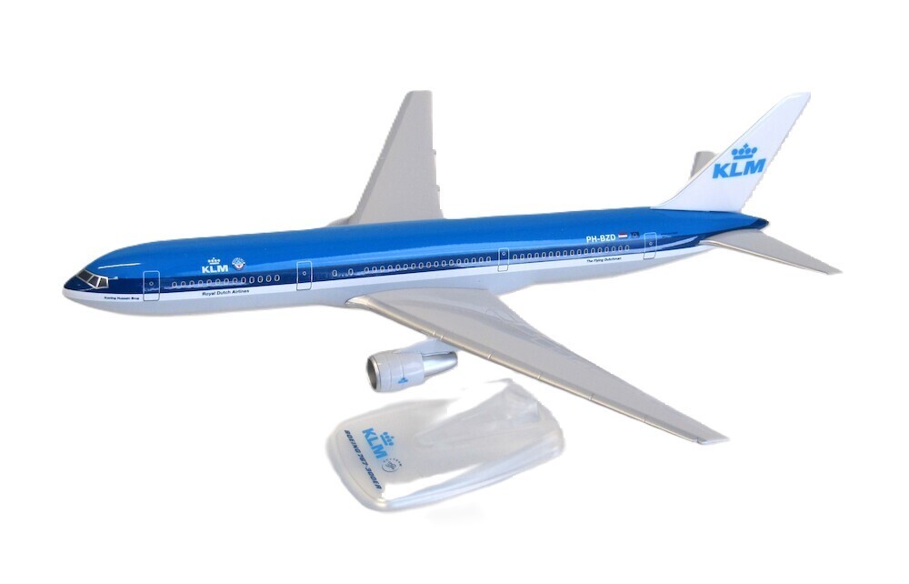 PPC KLM Royal Dutch Airlines Boeing 767-300 PH-BZD Desk Model 1/200 AV Airplane