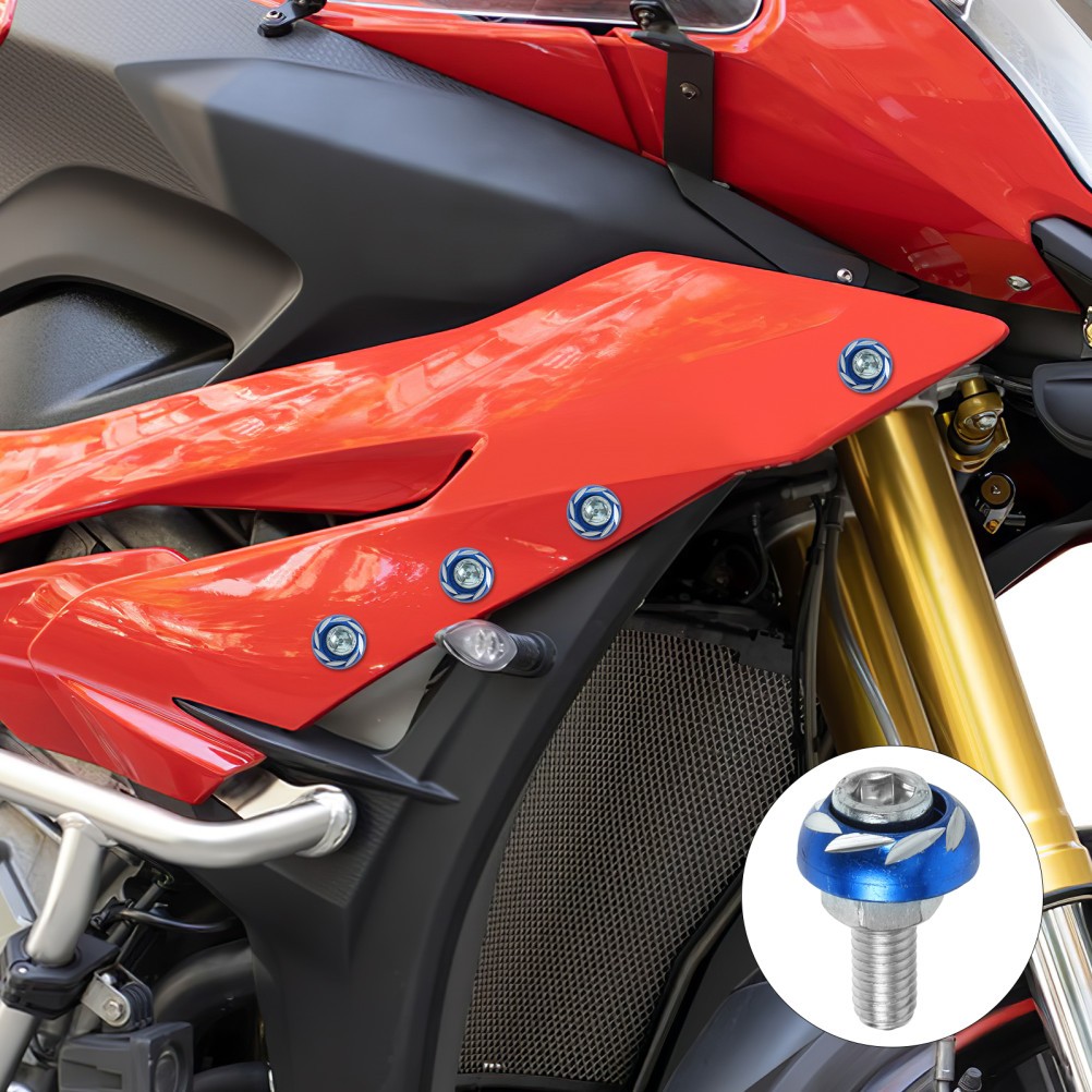  4pcs Motorcycle License Plate Screws Motorcycle Modification License Plate