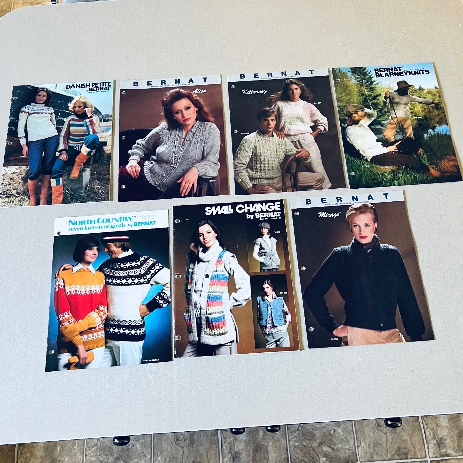 Bernat Handicrafter Yarn & Craft Corp 1984 Knitting Patterns Vintage Sweaters