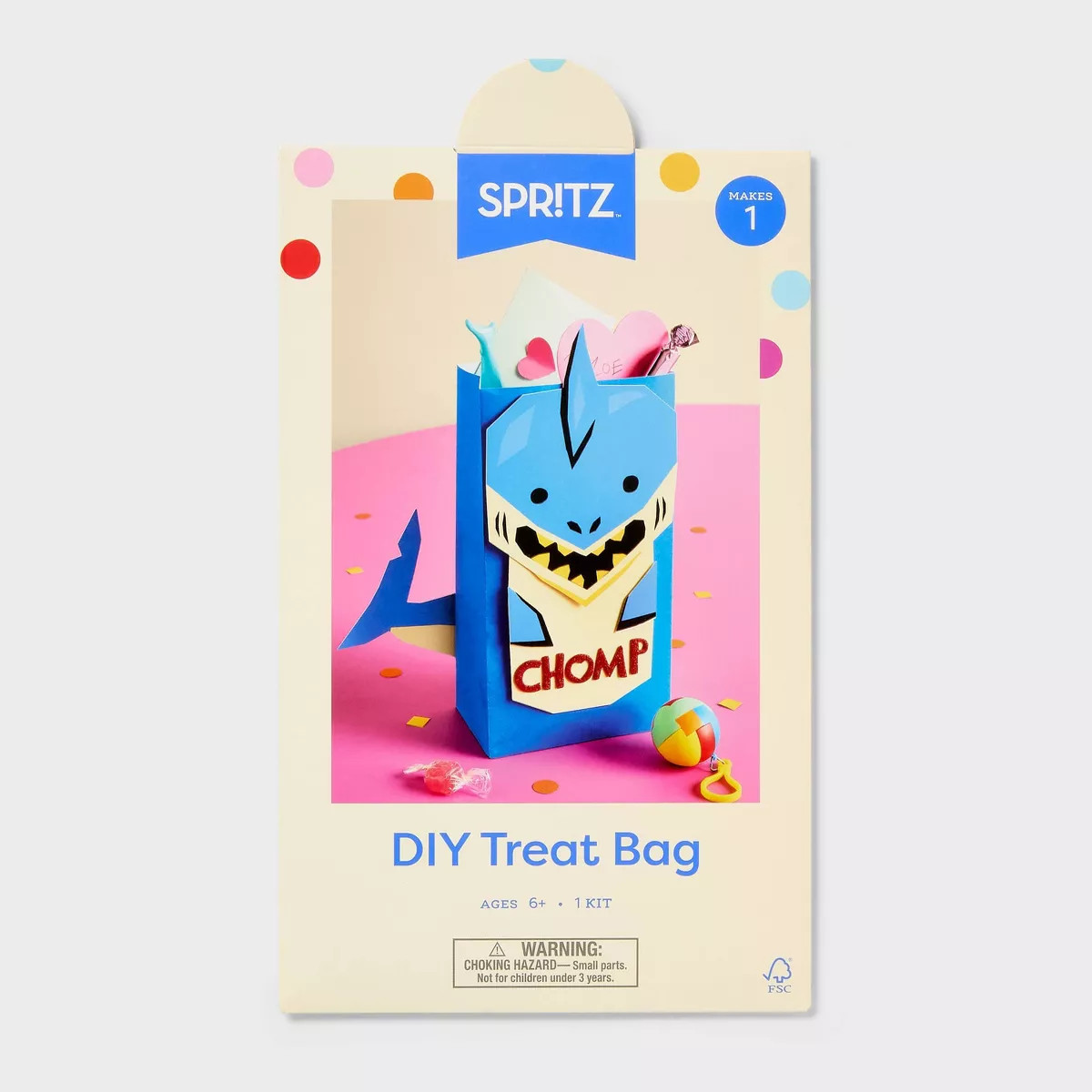 Valentine'S Day Shark Sticker Kit and Paper Bag - Spritz™