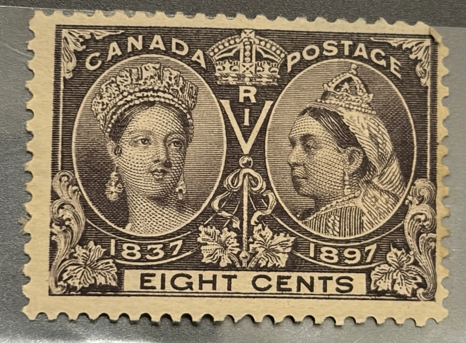 CANADA - # 56 QV Jubilee 8 Cent Mint Hinged - CV $ 130 - Thin