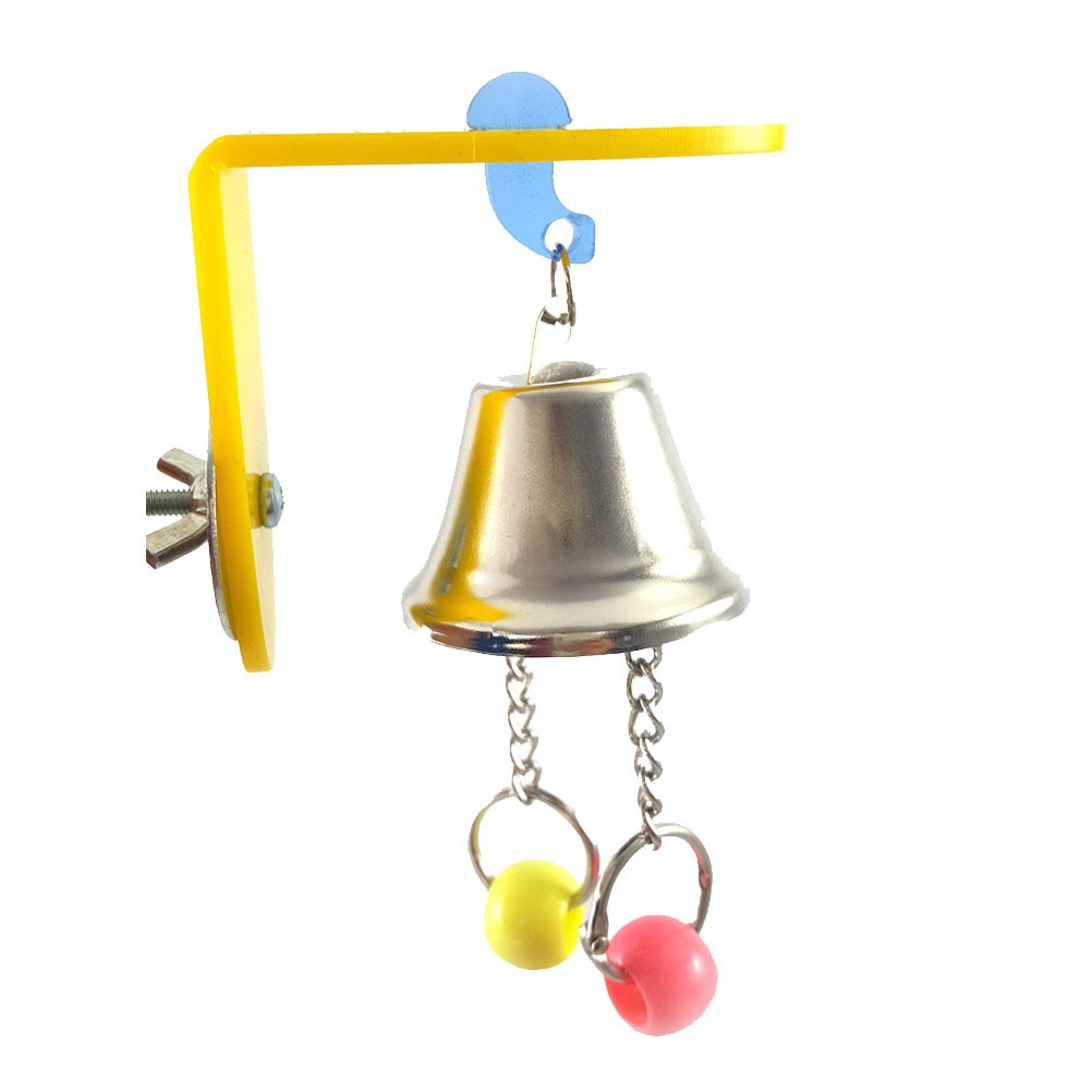 Parrot Cage Hanging Toy Stainless Steel Birds Playthings With Bell