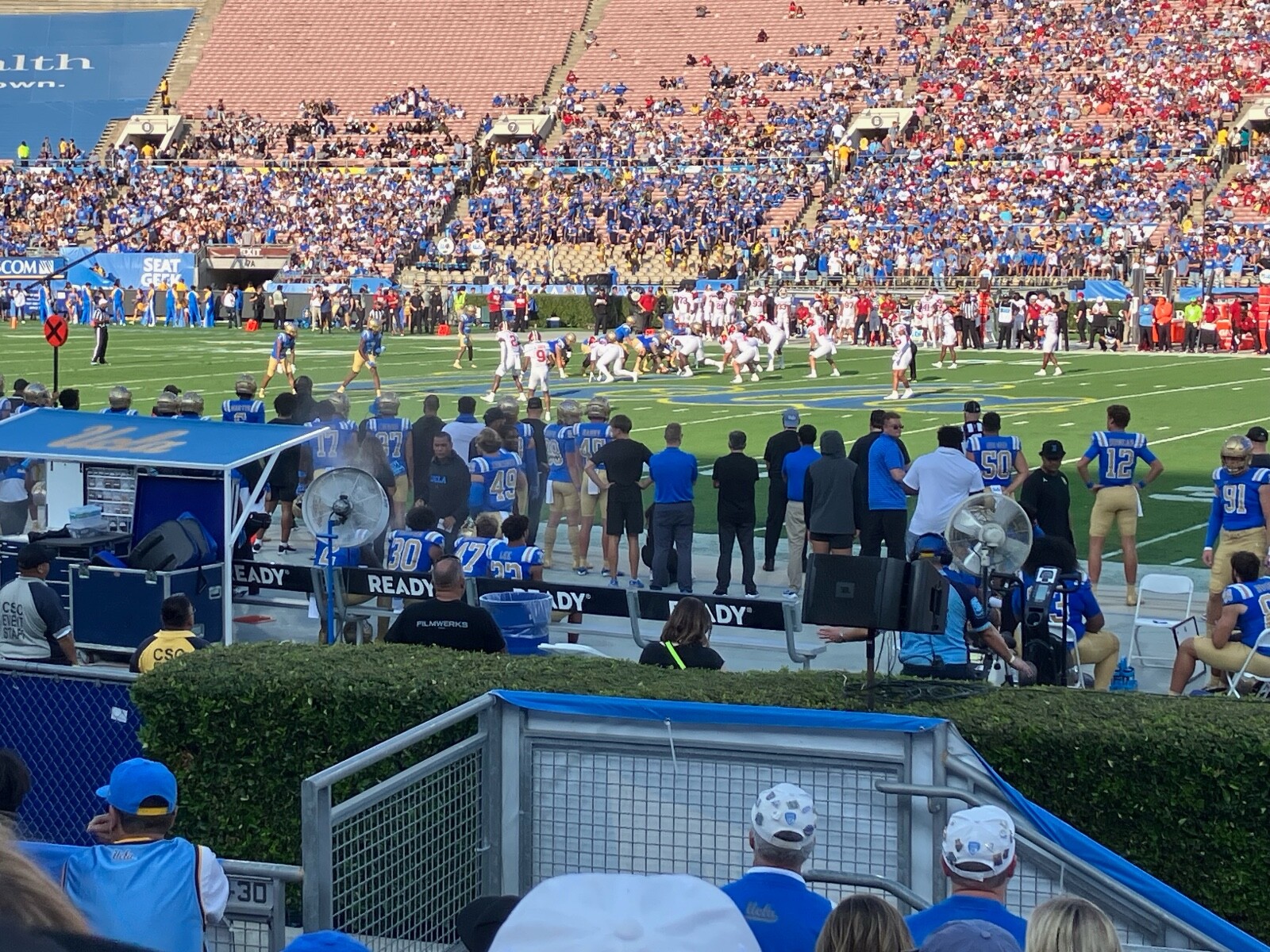 1-8 TICKETS UCLA FOOTBALL vs SAN DIEGO STATE AZTECS 9/12 - LOWER UCLA SIDELINE!