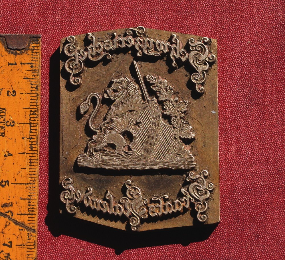 brass ornament bookbinding Art Nouveau gilding bookbinder embossing book leather