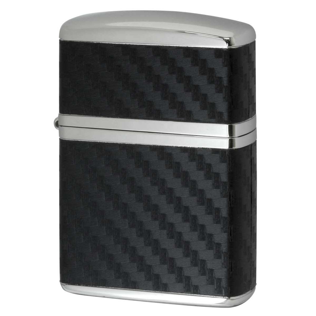 Zippo Armor Carbon Silver Lighter Carbon Fiber Durable Used