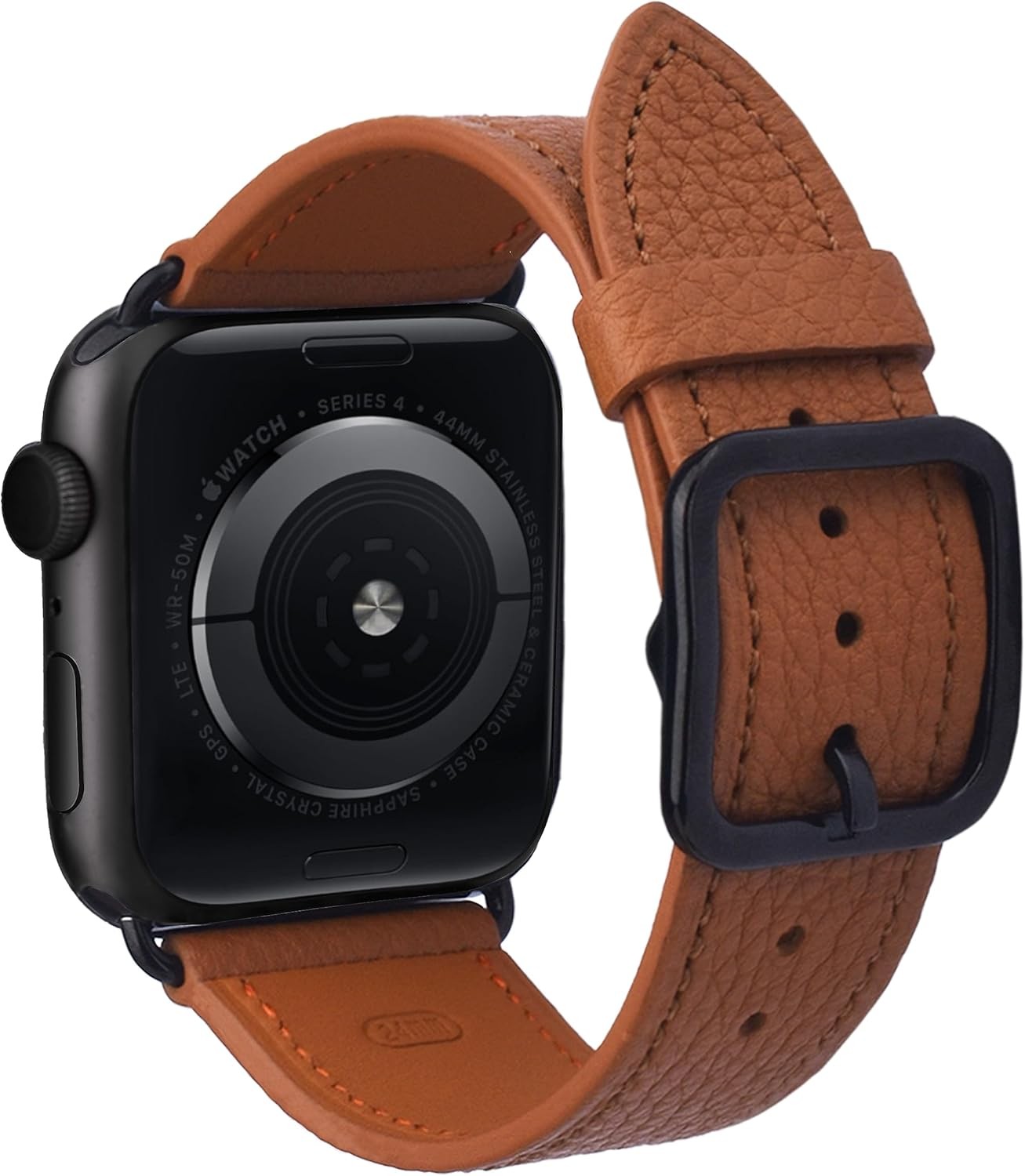 Genuine Leather Strap Compatible with Apple Watch Series 9 45mm 44mm