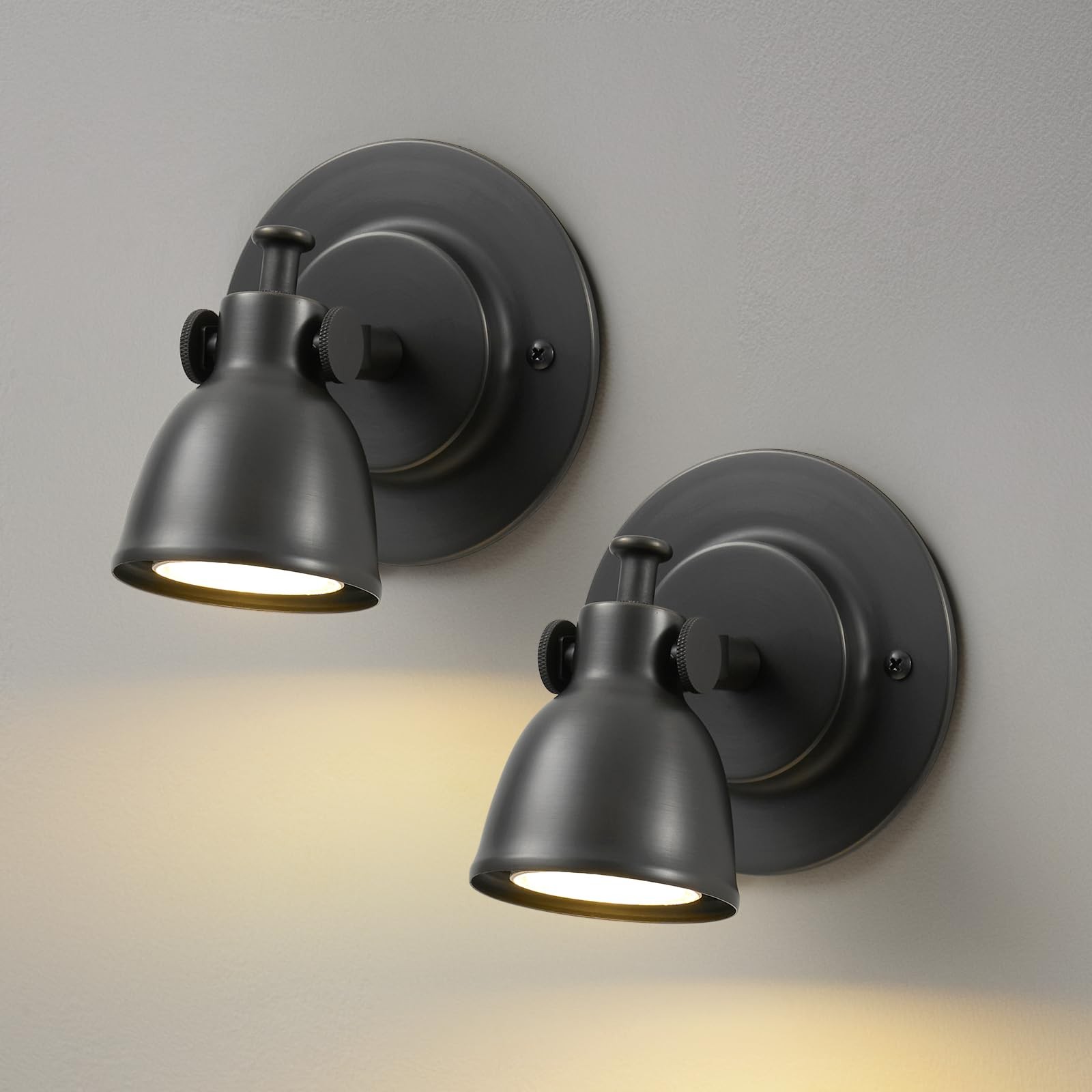 Mazu house Black Wall Sconces Set of 2 Hardwired  Brass Matte Dimmable Indoor...