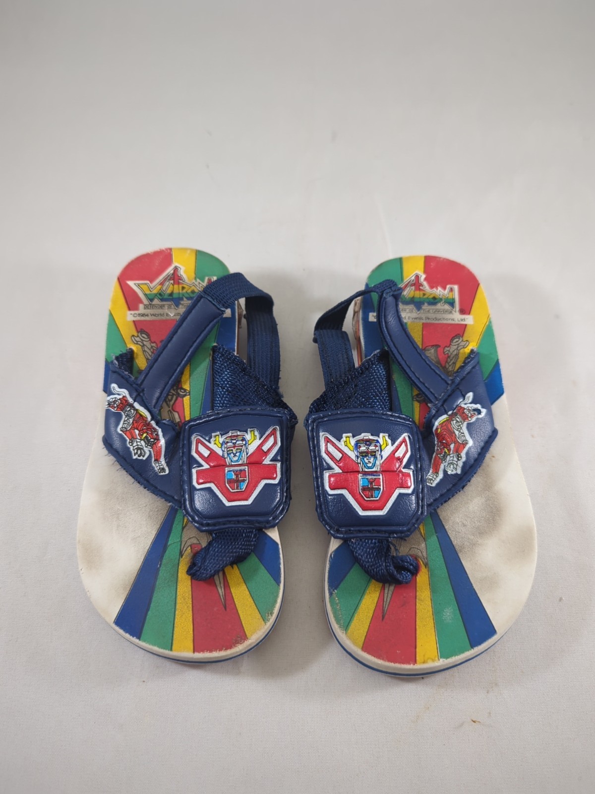 Rare 1984 Voltron Toddler Kids Flip Flops  Sandles Shoes Extremely Rare 