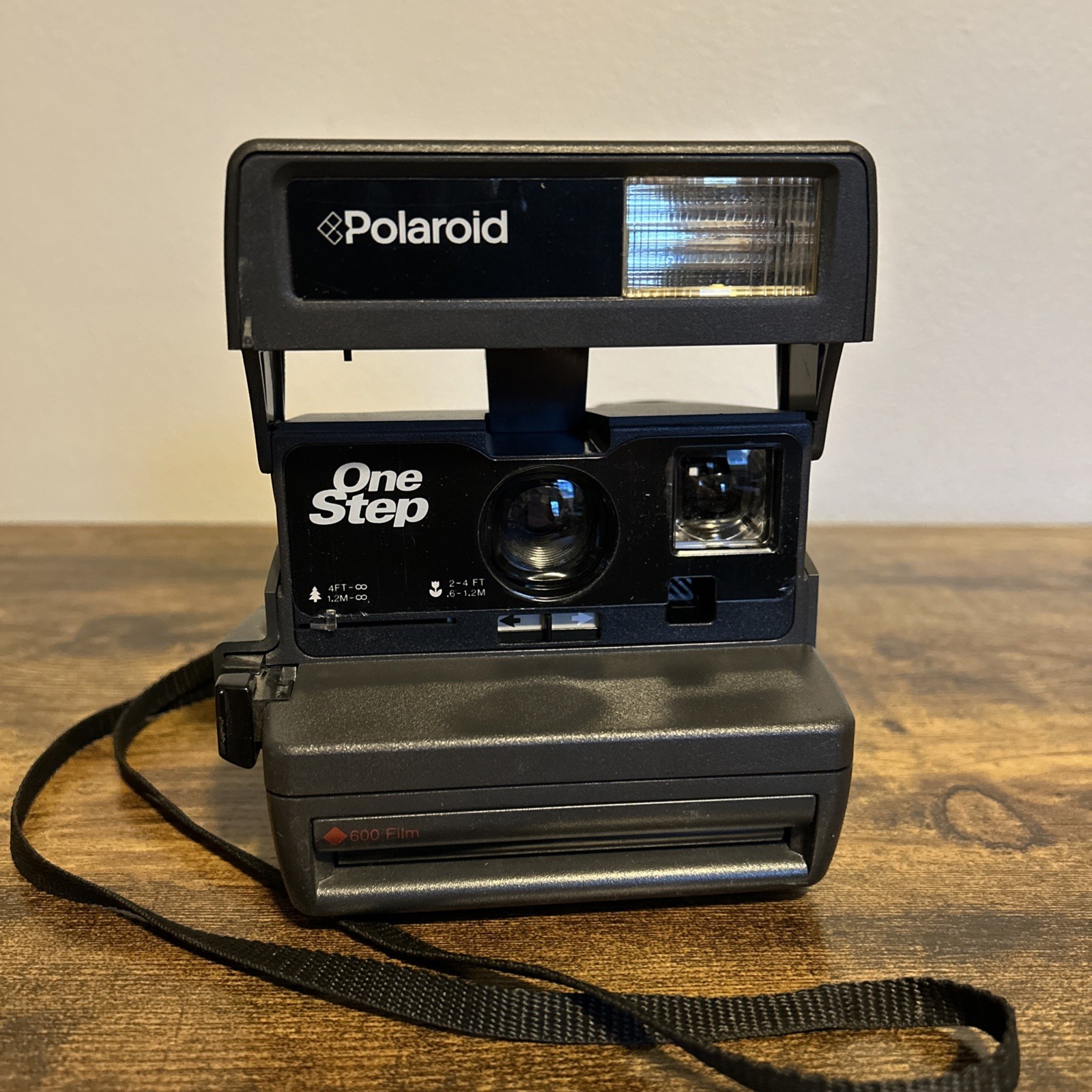 Vintage 1980’s Polaroid One Step 600 Instant Camera with Strap