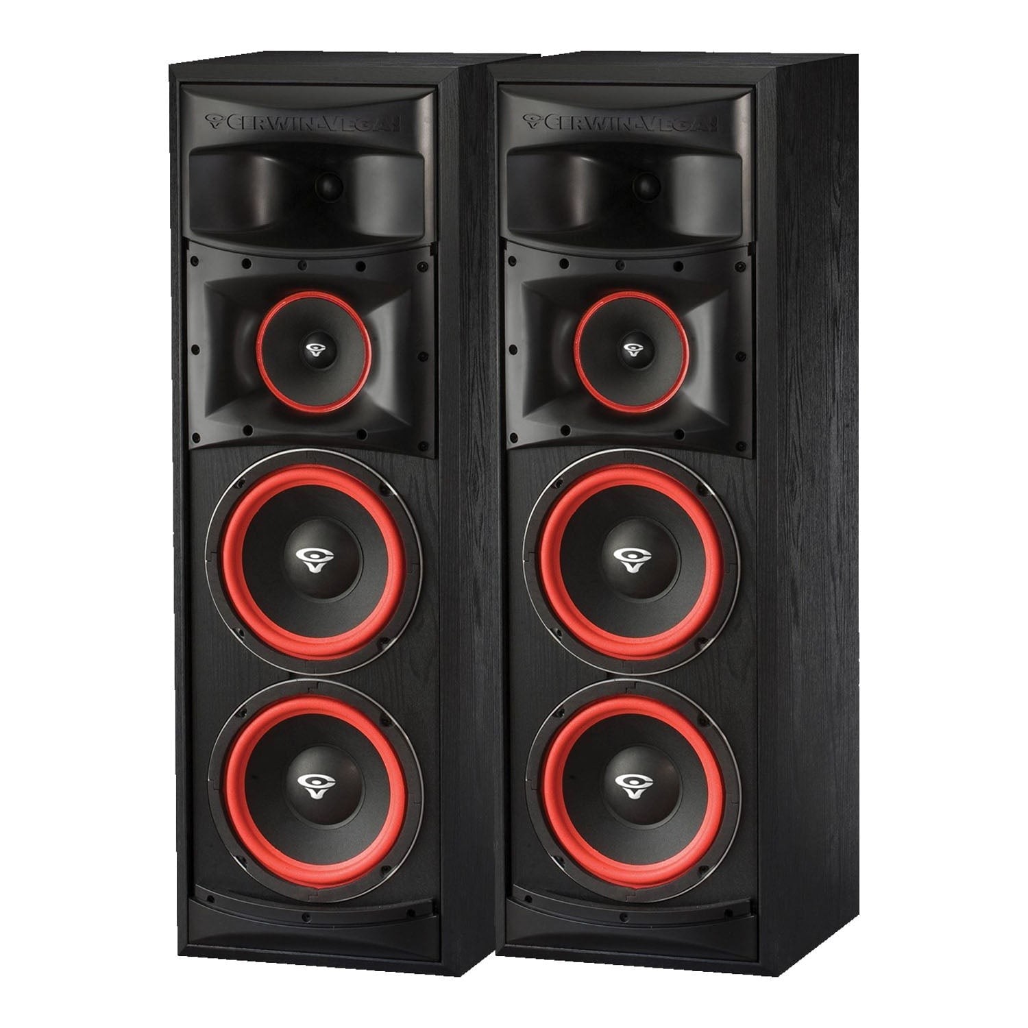 2 Cerwin-Vega XLS-28 Dual 8" 3-Way Home Audio Floorstanding Floor Tower Speaker