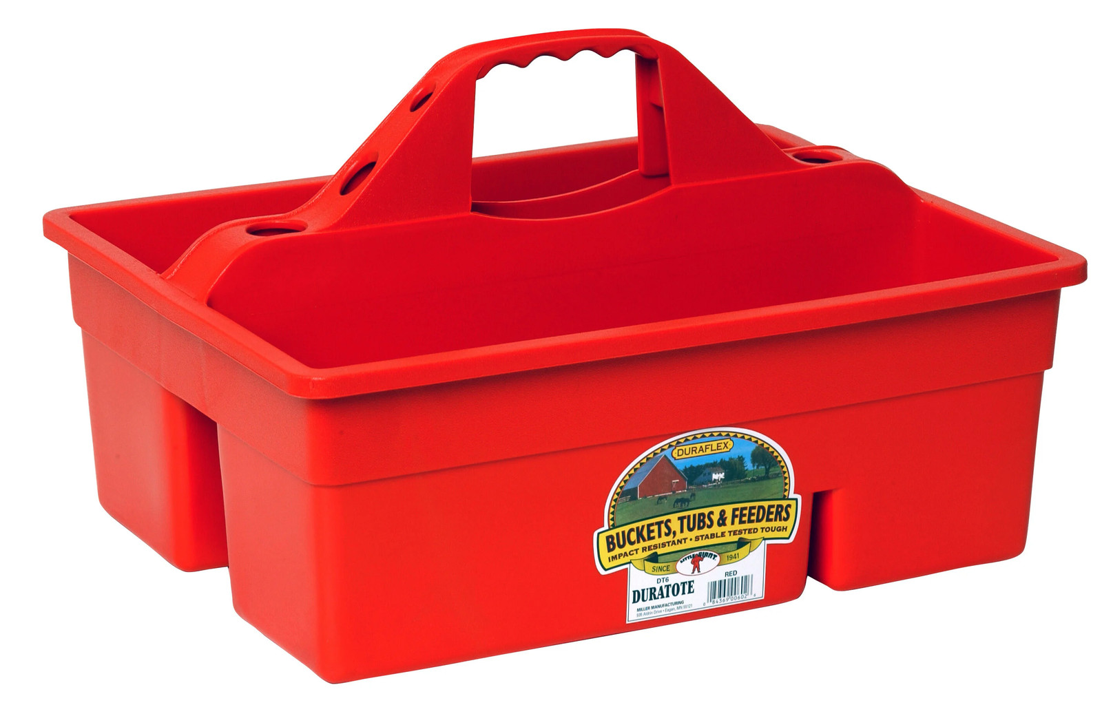 Miller Manufacturing Duratote Red Poly Tray Grooming Tote DT6