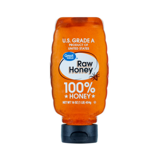 Great Value, Raw Honey, 16 oz Inverted Plastic Bottle
