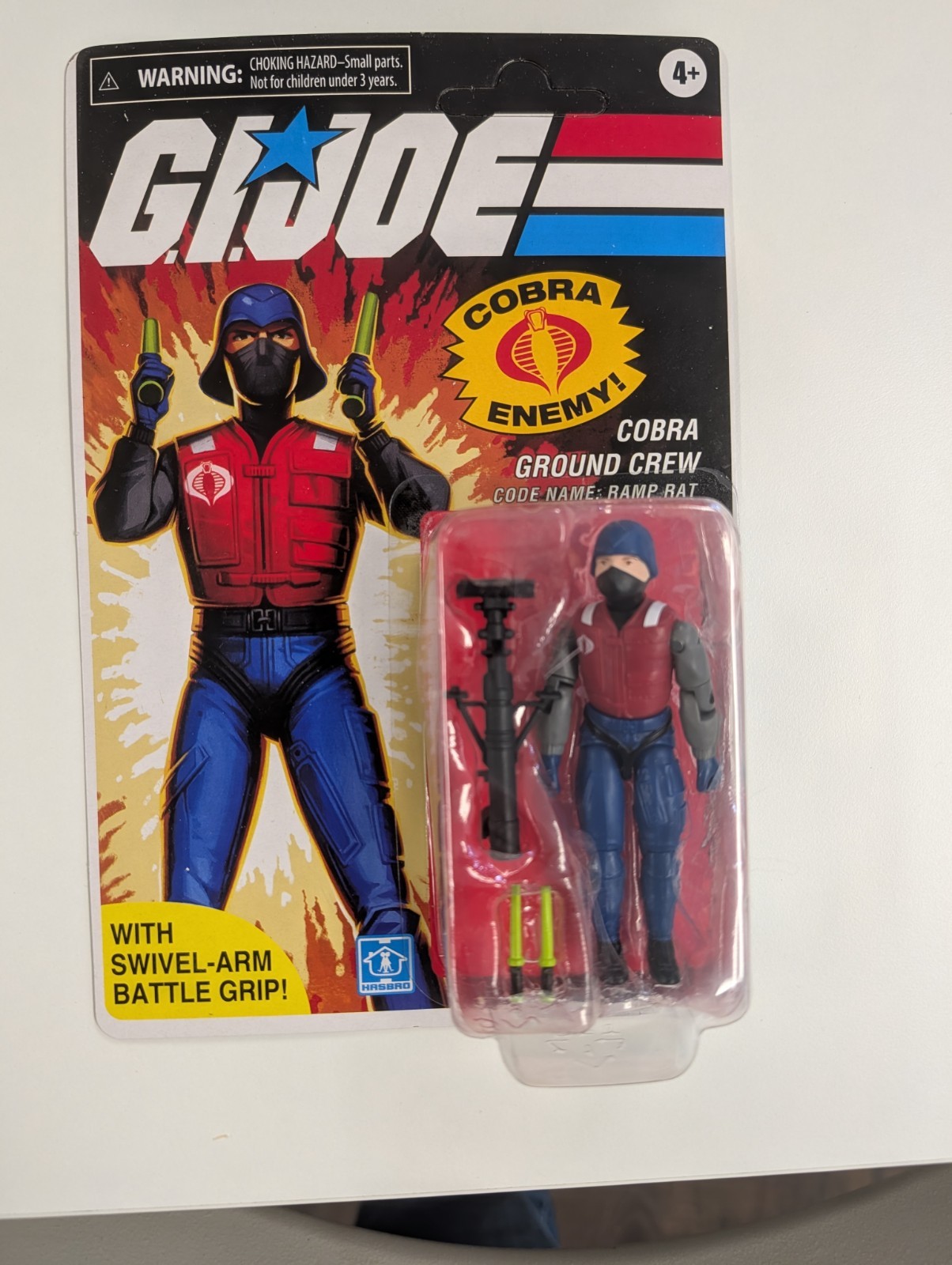 Gi Joe Skystriker Haslab Figure Cobra Ground Crew: Ramp Rat MOC