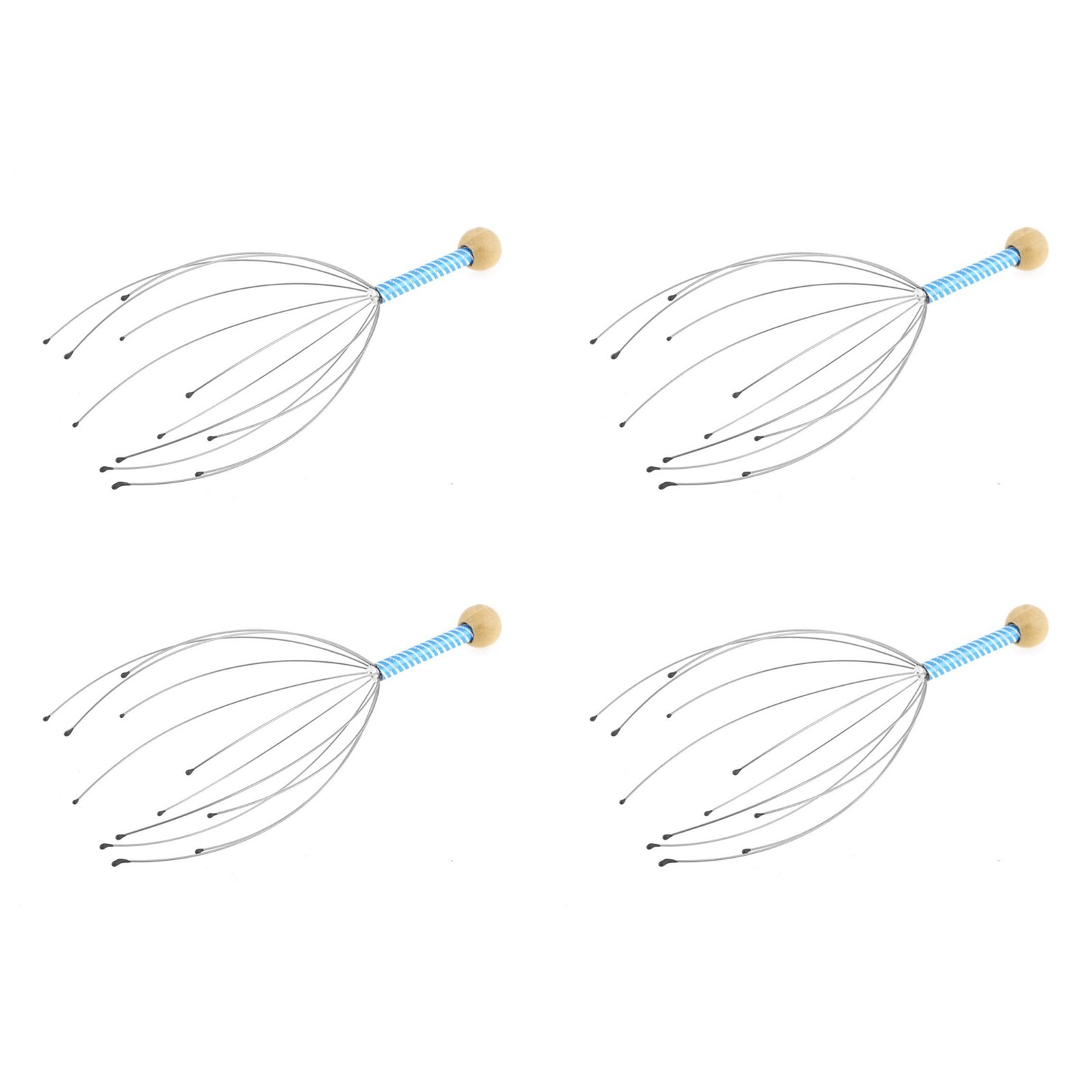 4X Metal Finger Neck Scalp Head Stress Relax Massage Massager D7Z39667