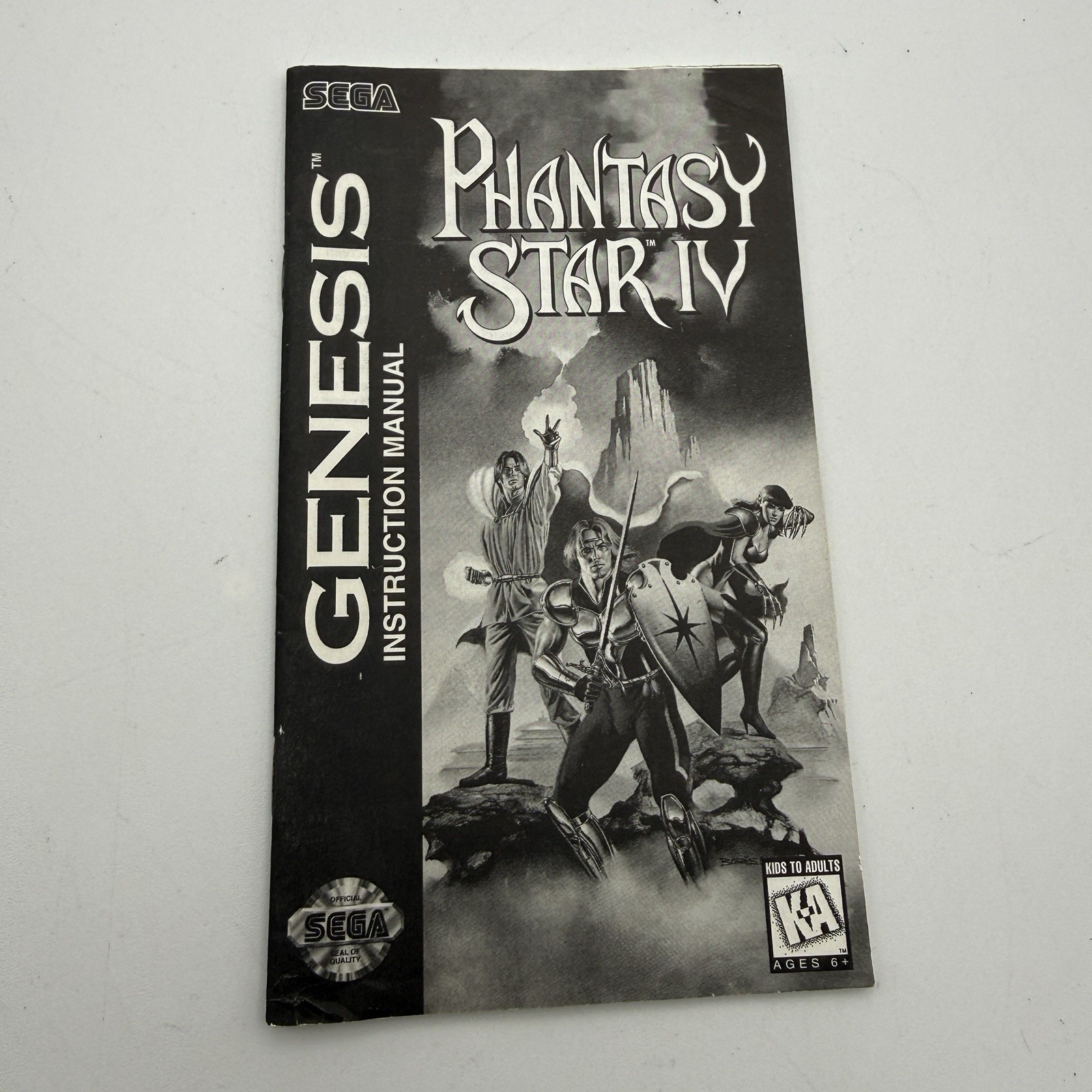Manual Only, Phantasy Star IV 4 (Sega Genesis, 1994) Authentic Instruction