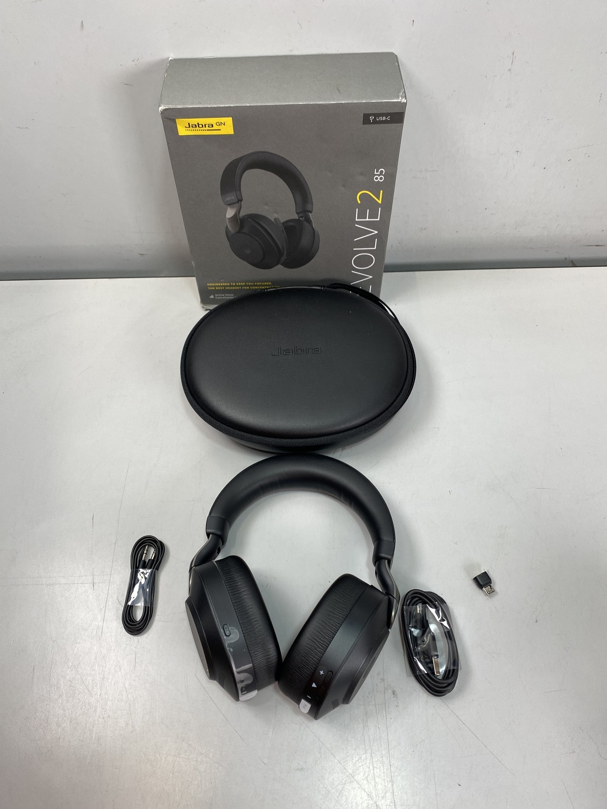 Jabra Evolve2 85 Wireless PC Headset - Bluetooth Active Noise Cancelling - Black