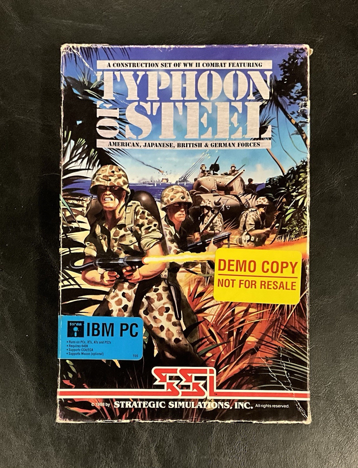 Typhoon of Steel PC 3.5" Big Box SSI 1988 DEMO COPY