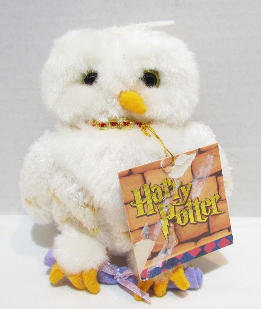 HARRY POTTER GUND HEDWIG PLUSH STUFFED 5" OWL DOLL UNUSED W/ HANG TAG 2001
