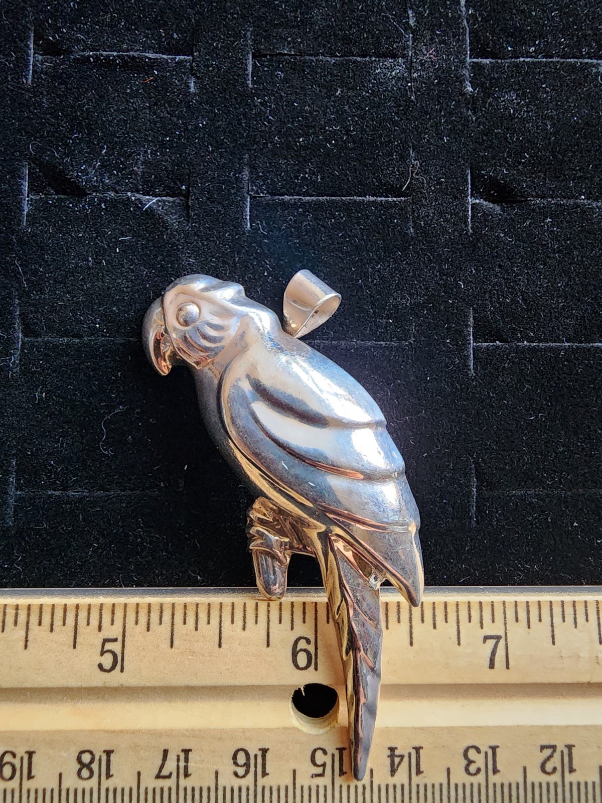 Vintage Sterling Silver Parrot Bird Brooch Pin/Necklace Pendant  Marked/Tested+
