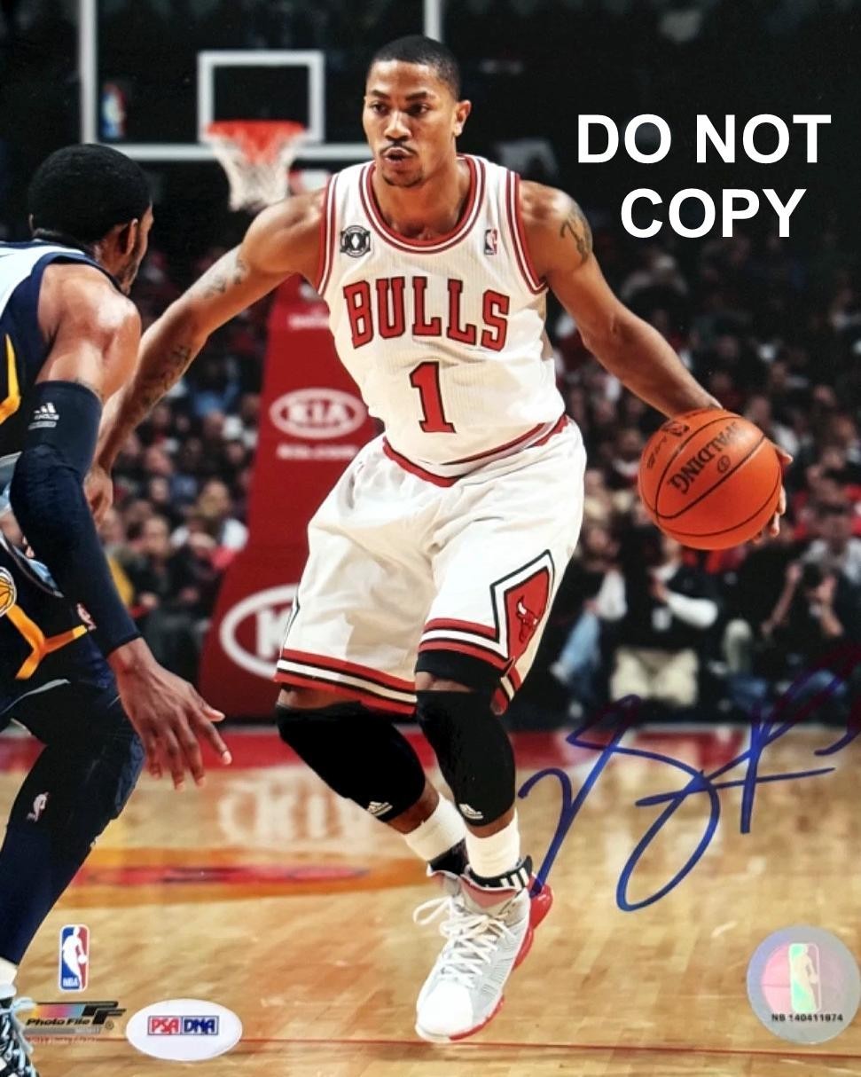 Derrick Rose CHICAGO BULLS Signed Autographed REPRINT 8x10 Photo RP 3