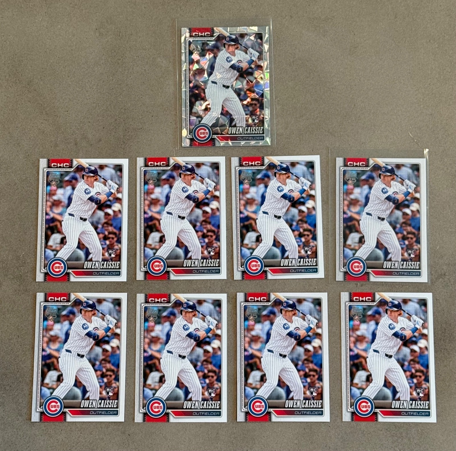 MLB BASEBALL TOPPS 2026 OWEN CAISSIE ROOKIE CARD LOT CHICAGO CUBS