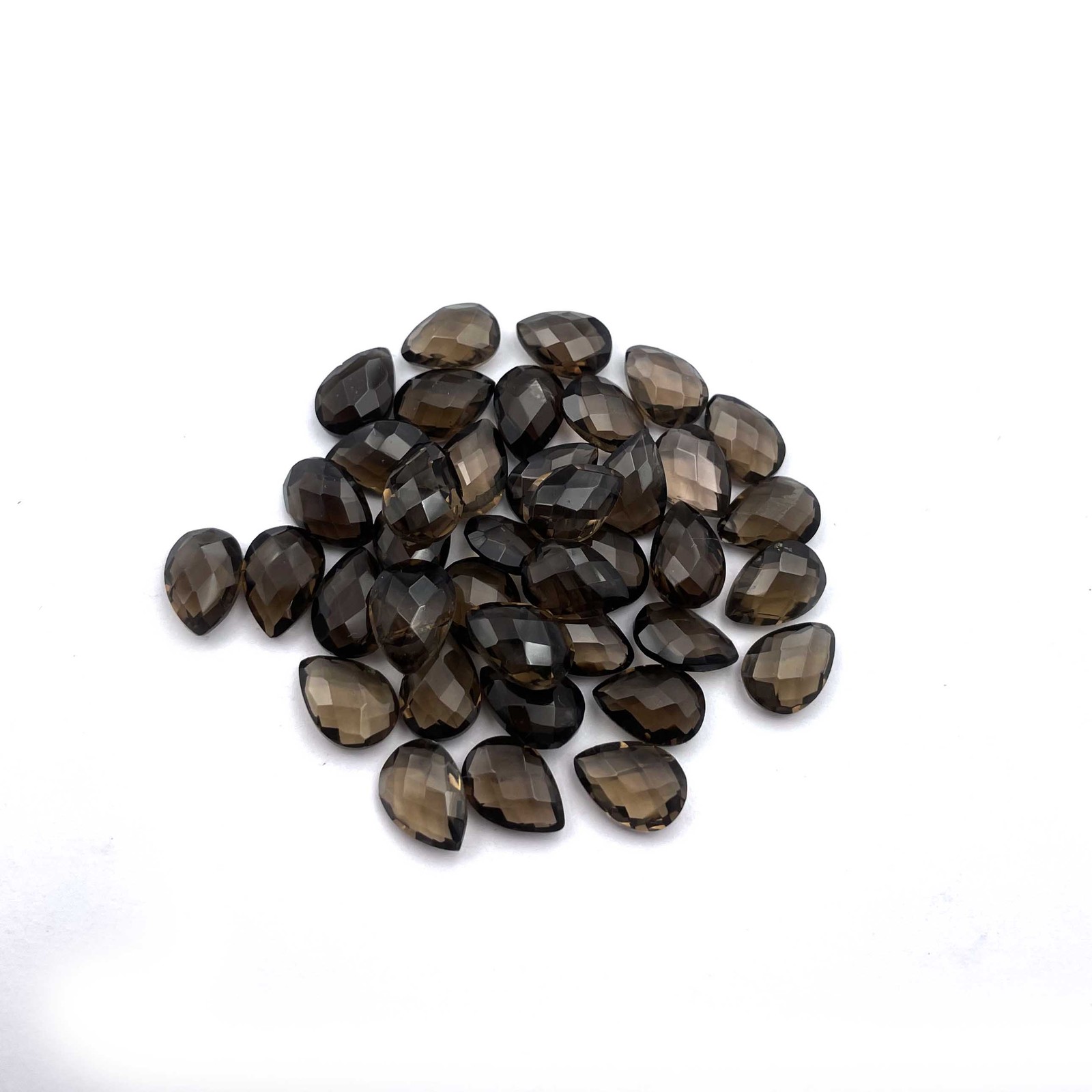 Natural Smoky Quartz Pear Briolette Cut Loose Stone 7*10 MM 70 CT 39 Pcs