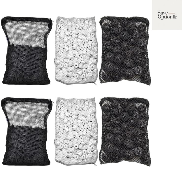 Aquarium Filter Media Kits Double Pack - Activated Carbon,  Ball, Ceramic Ring