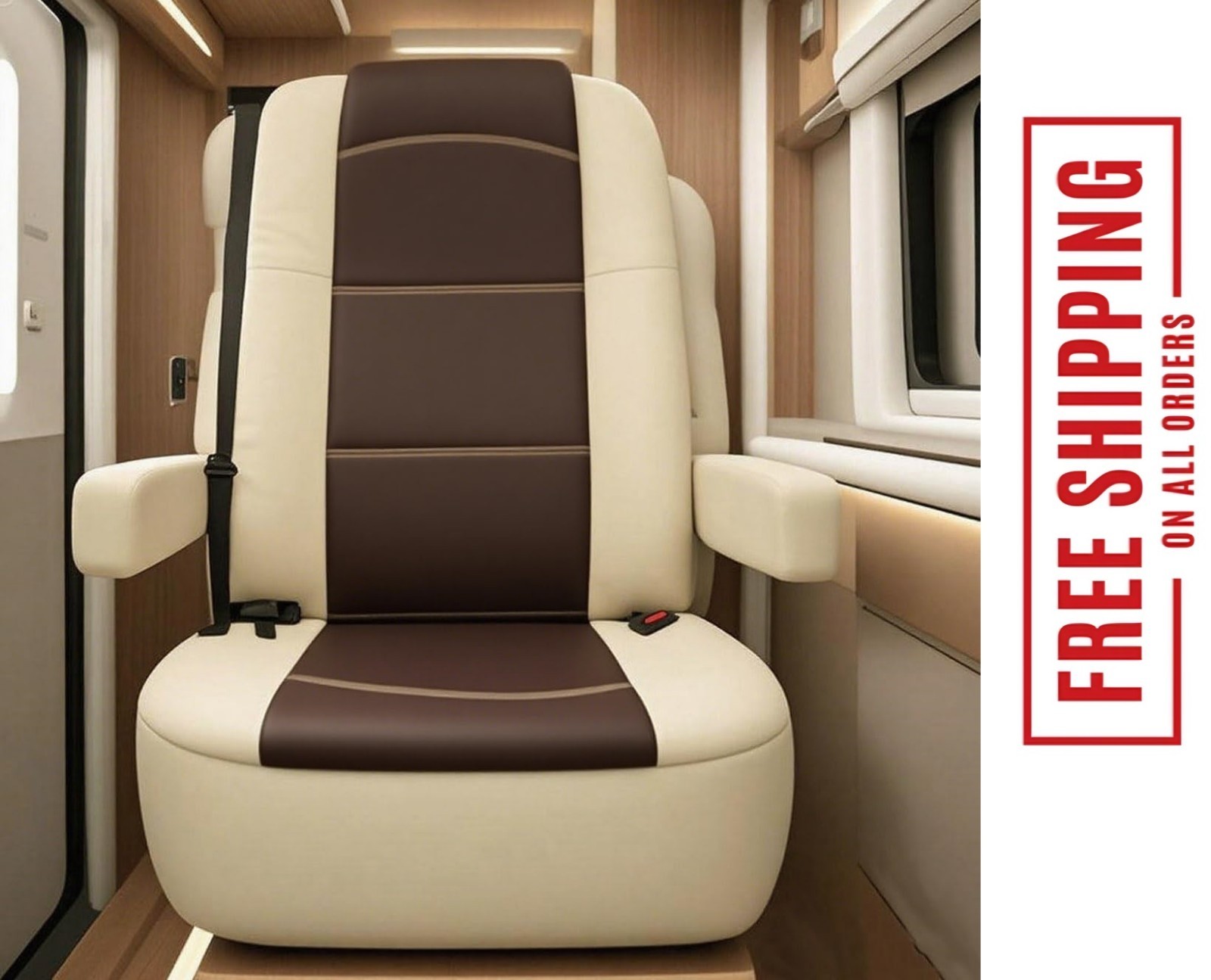 2 Pack RV Seat Covers for Captains Chairs,Motorhome Seat Covers for Class-A RV S