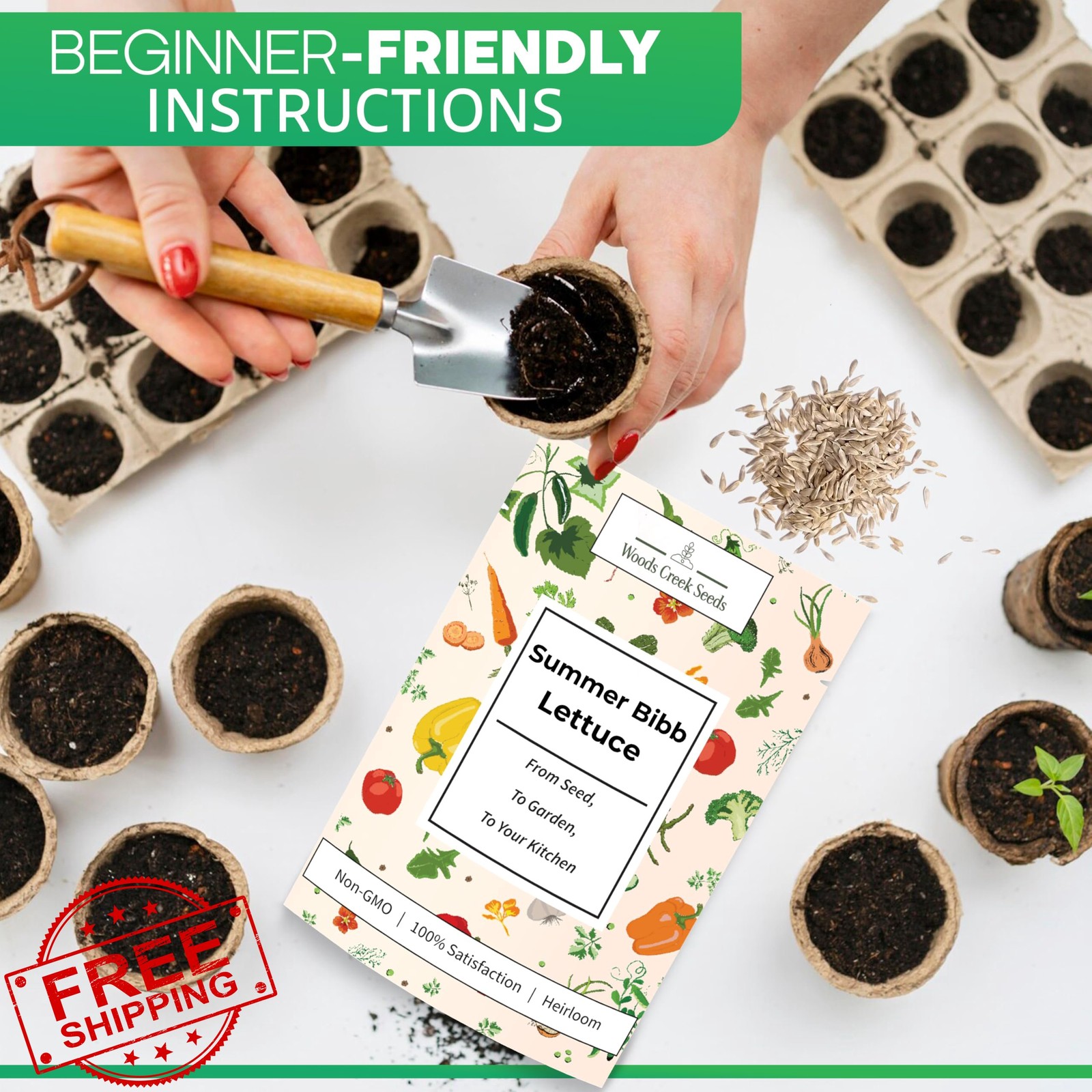 Bibb Lettuce Seeds Heirloom Heat Tolerant Loose Leaf Garden