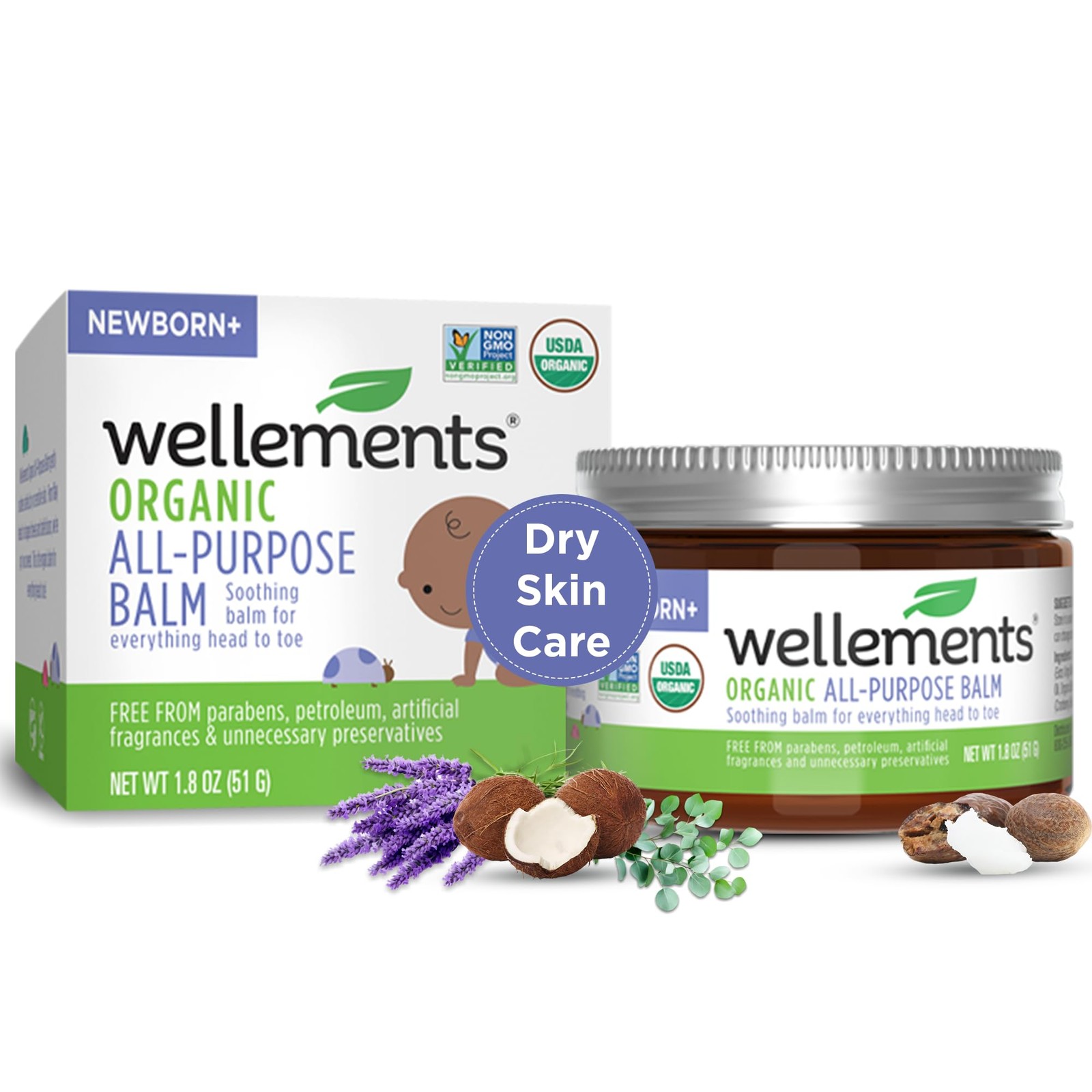 Wellements Organic All Purpose Balm for Babies and Kids (1.8 